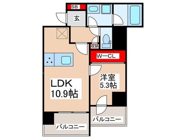 シーズンフラッツ両国EASTの物件間取画像